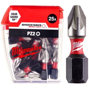Біта для викрутки Milwaukee Shockwave PZ2 25 мм 25 шт. (4932430864)