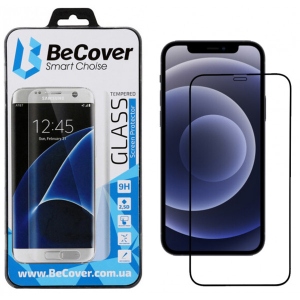 Захисне скло для смартфону BeCover Apple iPhone 12 Black (705375)
