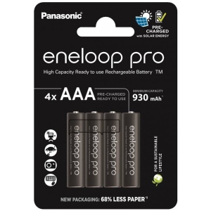Акумулятор тип AAA Panasonic Eneloop Pro AAA 930 mAh 4 шт. (BK-4HCDE/4CP)