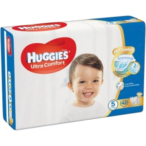 Одноразові підгузки Huggies Ultra Comfort Розмір 5 (12-22 кг) Jumbo, 42 шт.