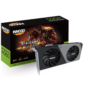 Відеокарта Inno3D GeForce RTX4060 TWIN X2, 8GB GDDR6 (N40602-08D6X-173051N)