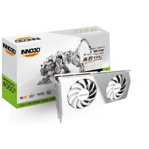 Відеокарта Inno3D GeForce RTX4060 Ti TWIN X2 OC WHITE, 16GB GDDR6 (N406T2-16D6X-178055W)