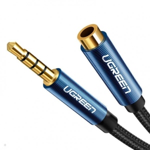 Кабель 3.5 мм -3.5 мм UGREEN AV118 3.5 mm Male to 3.5 mm Female 1.5 m Black (40674)
