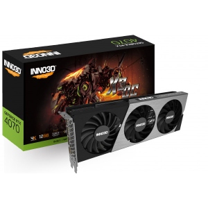 Відеокарта Inno3D GeForce RTX4070 X3 OC, 12GB GDDR6X (N40703-126XX-185252L)