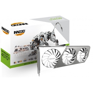 Відеокарта Inno3D GeForce RTX4070 ITWIN X2 OC WHITE STEALTH GDDR6X (N40702-126XX-183052V)