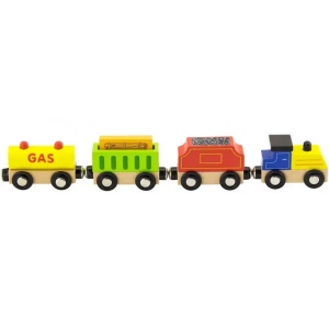 Залізнична техніка набір Viga Toys Вантажний поїзд із пальним (50820)