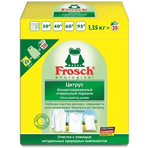 Пральний порошок Frosch концентрат Цитрус 1,35 кг