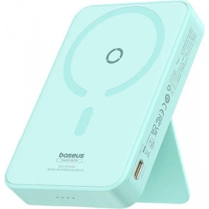 Батарея мобільна Baseus 5000mAh 20W Mint Blue з ніжкою (P10064101333-00)