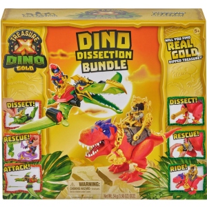 Набір ігрових фігурок Treasure X Динозавр та Птеродактиль зі скарбами Dino Gold (золото динозаврів) (123114)