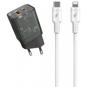 Мережевий зарядний пристрій Proda Charge 3.0 USB Type-C PD+USB (PD-A62-BK)