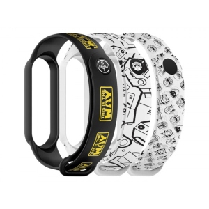 Ремінець для фітнес-браслету Armorstandart for Xiaomi Mi Band 7/6/5 TW 3 шт. (ARM77066)