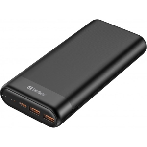 Батарея мобільна Sandberg PD 65W 3A QC3.0 20000 mAh, USB, 2хType-C OUT (420-62)