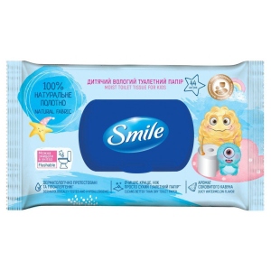 Вологий туалетний папір дитячий Smile 44 шт. (42100112)