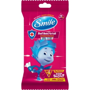 Серветки вологі для дітей Smile Фіксікі антибактеріальні, 15 шт. (42115000)