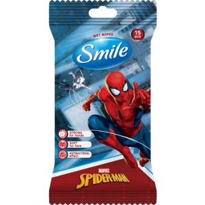 Серветки вологі для дітей Smile MARVEL антибактеріальна, 15 шт. (42139145) в каталозі