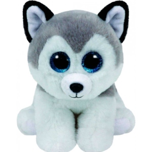 М'яка іграшка глазастик TY Beanie Babies Хаскі "Buff" 15см (42183)