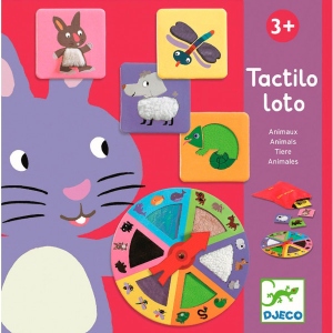 Настільна гра лото (до 2 років) Djeco Тактильне лото Тварини (DJ08129)
