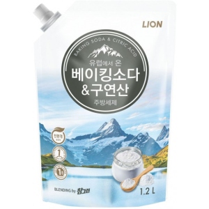 Засіб для ручного миття посуду Lion Baking Soda&Citric Аcid Запаcка 1.2 л