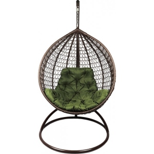 Крісло-кокон Home Rest одинарне Коричневий/Олива грін