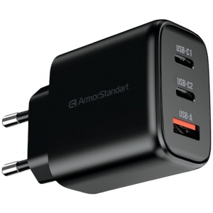 Мережевий зарядний пристрій Armorstandart Resolute Power ARP-621 65W GaN Black (ARM70023)