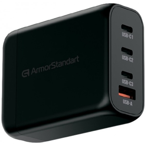 Мережевий зарядний пристрій Armorstandart Resolute Power ARP-131 100W GaN Black (ARM70024)