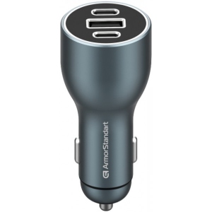 Автомобільний зарядний пристрій Armorstandart Resolute Power ASPP-21 120W 2xUSB-C, USB (ARM70026) в Україні