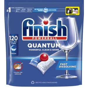 Таблетка для посудомийної машини Finish Quantum All in 1, 120 шт