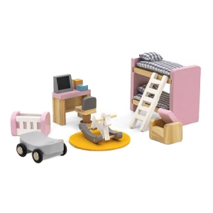 Меблі і будиночки для класичної ляльки Viga Toys PolarB Дитяча кімната (44036)
