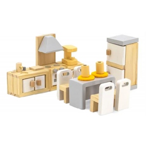 Меблі і будиночки для класичної ляльки Viga Toys PolarB Кухня та їдальня (44038)