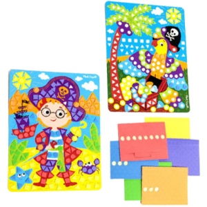 Стікерна мозаїка Vladi Toys м'яка "Пірат" (укр) (VT4511-04)