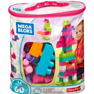 Пластиковий конструктор для малюків Mega Bloks розовый в мешке (60 дет.) (DCH54)