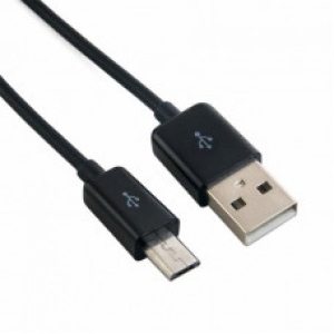 Кабель синхронізації даних REAL-EL Premium Fabric USB-microUSB 2 m Black (4743304104758)