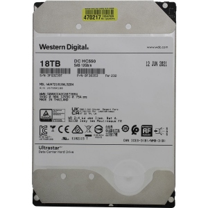 Жорсткий диск внутрішній Western Digital SAS  HC550 18 TB 7200RPM 12GB/S/512MB DC (0F38353)