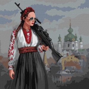 Картина за номерами Идейка "Красавіца" терпіти не буде! 40x40 см (KHO4869)