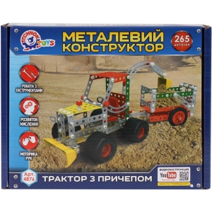 Металевий конструктор Technok Трактор з причепом (4876)