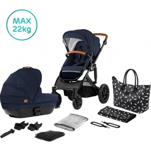 Коляска універсальна 2 в 1 Kinderkraft Prime Navy + MommyBag (KKWPRIMNAVY200)