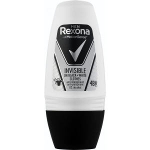 Дезодорант кульковий Rexona Men Невидимий на чорному та білому 50 мл (96097328)