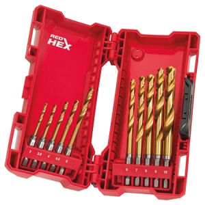 Набір свердел Milwaukee RedHEX HSS-G TiN 10 шт. (48894759)