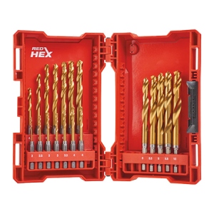 Набір свердел Milwaukee RedHEX HSS-G TiN 19 шт. (48894760)