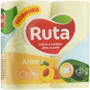 Туалетний папір Ruta Aroma 4 рулона 2 слоя Желтая (4820023740365)