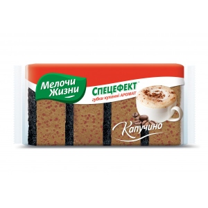 Набір губок поролонових для миття посуду MZ Аромат Капучіно 4 шт