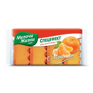 Набір губок поролонових для миття посуду MZ Аромат Мандарін 4 шт