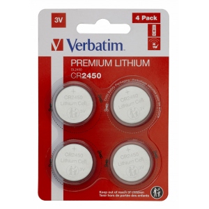 Батарейка Verbatim CR 2450 Lithium 3V 4 шт. (49535) купити в Києві