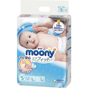 Одноразові підгузки Moony Unic Unicharm Baby diapers S RS84, 4-8 кг (4903111244102)