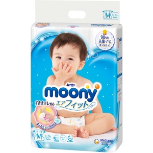 Одноразові підгузки Moony Unic Unicharm Baby diapers M RS64, 6-11кг (4903111244621)