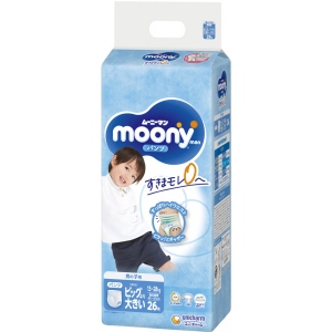 Одноразові підгузки-трусики Moony Boys XXL 13-28 кг 26 шт. (4903111211098)