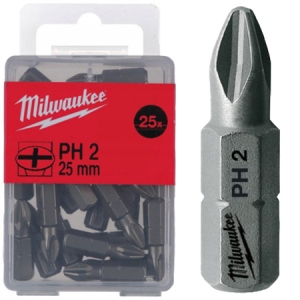 Біта для викрутки Milwaukee PH2 25 мм 25 шт. (4932399587)
