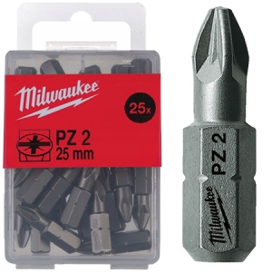 Біта для викрутки Milwaukee PZ2 25 мм 25 шт. (4932399590)