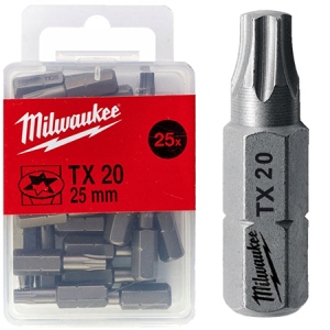Біта для викрутки Milwaukee TX20 25 мм 25 шт. (4932399596) Київ