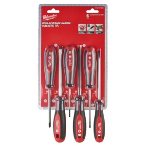 Набір викруток Milwaukee PZ1/PZ2/SL3/SL4/SL5.5/SL6.5 6 шт. (4932471806)